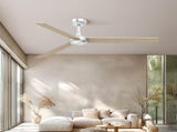 52 inch Modern Ceiling Fan with Lights,Remote Control, 3 Plywood Blades,6-Speed,Dimmable, Noiseless 25526653