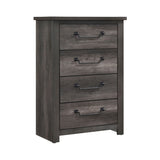 Gray Finish 4-Drawers Storage Chest 1pc Wooden Furniture Traditional Design B011P227526