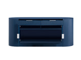 U_STYLE 55.1" Modern Storage Cabinet 2 Doors & 2 Drawers, Stripe MDF Sideboard with Aluminum N711P345168V