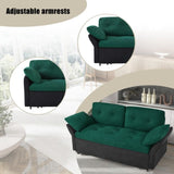 Convertible Pull Out Sofa Bed Queen Size, 3-in-1 Convertible Sleeper Couch with Thicked Cushions and W3163P269679