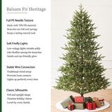 Balsam Fir Heritage 7.5ft Christmas Tree Pre-Lit Artificial Full with 3,941 Branch Tips & 1,485 03022399