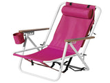 2 Pack 4-Position Adjustable Folding Beach Chairs, Heavy Duty Steel Frame 84208198