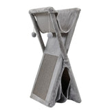 ZNTS Folding Cat Tower Tree, 2-Tier Pet House with Scratching Pad, Cat Nest Hammock for Small to Middle W2181P145863