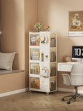 4-Tier Rolling Storage bookcase with Wheels, Large Capacity Storage bins, Mobile Multifunction 32662440