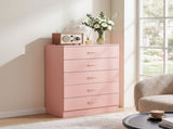 5-Drawer Particleboard Chest with Melamine Finish Drawer Dresser 26*13*39in Nail powder 90373951