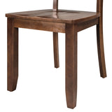 ZNTS 3-Piece Wood Drop Leaf Breakfast Nook Dining Table Set with 2 X-back Chairs for Small Places, Brown 50761672