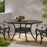 ZNTS Outdoor Expandable Aluminum Dining Table, Hammered Bronze Finish 61394.00BRZ