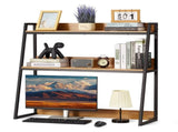 Tabletop Bookcase, Dual-Level Desk Organizer, Dimensions 37.4" x 12.6" x 35.4", Office Storage Stand 48661848