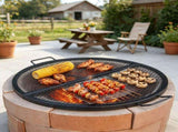 36 Inch Foldable Round Cooking Grate, with Handle & X Wire Support, Portable Campfire BBQ Grill 66891084