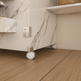 4-in-1 Folding Sewing Table with Lockable Wheels Multi-Functional Craft Station, End Table, W2700P311798