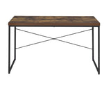 Industrial Style 1pc Writing Desk Wooden Weathered Oak Finish Black Metal Frame Laptop Table Home B2741P335212