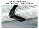 8*12ft Plastic Sprayed Iron Pipe PE Mesh Foldable Greenhouse Shed White 09240301