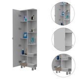White 5-Shelf Linen Cabinet B06280253