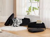 29.9"Wide 2 - Piece Upholstered Storage Ottoman Set Footrest Shoe Changing Stool with Metal W3098P296987