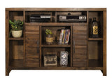 64 inch TV Stand Console for TVs up to 70 inches, No Assembly Required, Whiskey Finish B108P160188