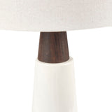 ZNTS Triangular Ceramic and Wood Table Lamp B03596586