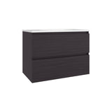 Bathroom Vanity, 2 Drawers, Black Wengue B097P350334