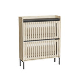 2 Flip Shoe Cabinet,Multi-layer shoe rack,Modern Minimalist,storage cabinet, for entryway W2673P209455