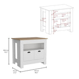 Arlet Kitchen Island Two Door Cabinet and Shelf B200P173164