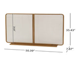 Gold TwoPanel Freestanding Fireplace Screen, 50" W 35" H Iron Mesh Fire Spark Barrier for Home N775P528961G