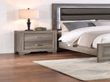Modern 1pc Nightstand Wooden Bedside Table 2- Drawers Bedroom Furniture B011P197293