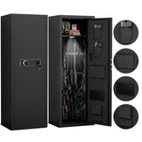 Heavey Duty,Large Size 5-8 Gun,Black Gun Cabinet with Electronic Password Keypad Lock,Unassembled 33222120