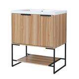 ZNTS 30 Inch Freestanding Bathroom Vanity With Resin Basin,30x18, W999P181591