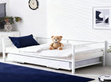 White Twin Size Metal Sofa Bed - Convertible Daybed with Pull-Out Trundle , Multi-Functional for 56157285