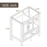 ZNTS 30" Bathroom Vanity Base Only, Solid Wood Frame, Bathroom Storage Cabinet with Doors and Drawers, 89903738