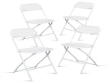 4pcs Injection Molding Classic Garden Plastic Folding Chair White 58509181