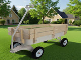 Outdoor carriage, all terrains, wooden railings, solid tires, garden carriage,Load-bearing capacity 68223869