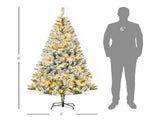 Christmas Trees, with Snow Frosted Branches, Warm White LED Lights 63176633