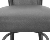 ZNTS 2pc Contemporary Glam Upholstered Counter Height Dining Side Chair Padded Plush Gray Fabric B011P151403
