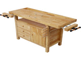 Wood Workbench - Wooden Workbench for Garage Workshop and Home, with Rapid Action Woodworking Vise 7 59267549