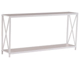 Triamine Board Cross Iron Frame Porch Table Sofa Side Table Reddish Oak Wood 93377749