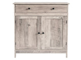 Washed gray particleboard with melamine veneer, 60*30*80cm, double doors, single drawer, bathroom 75755406