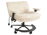 Chenille Criss Cross Office Chair with Air Lumbar Support, Flip-up Adjustable Arms, Built-in 05995139