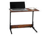 C Table, Folding C Shaped End Table with Metal Frame & Adjustable Feet, Foldable C Shaped Side 90614356