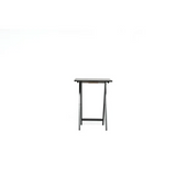 Modern Solid Wood Folding Tray Tables, Set of 2, Black 22507361