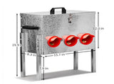 Automatic Chicken Feeder Rodent Proof, 6 Ports Large Capacity Metal Poultry Feeder with Legs and 52937021