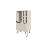 ZNTS White Bar Cabinet with Glass Rack and Wine Storage B062P230644