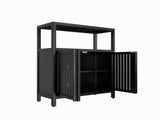 Black Large Capacity Bamboo Cabinet Furniture for Bathroom Living Room Bathroom Bamboo W2207P327622