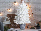 4 FT White Artificial Christmas Tree with Pot Stand, Potted Xmas Pine Tree with 200 Branch Tips for 52419562