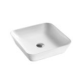 DAX Ceramic Square Bathroom Vessel Basin White Matt B2702P227024