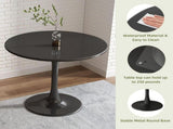 Modern Round Dining Table, 31.5'' Kitchen Dining Room Furniture, Coffee Table, Leisure Table, W2641P238037