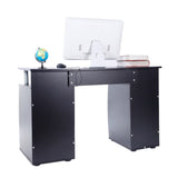 ZNTS 15mm MDF Portable 1pc Door with 3pcs Drawers Computer Desk Black 08402770