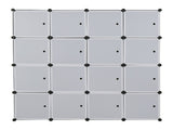 16 Cube Organizer Stackable Plastic Cube Storage Shelves Design Multifunctional Modular Closet 12112810