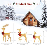 3pcs 54*38*122cm 30.00V 3.60W Family Elk Golden Iron Frame Cotton Thread Green Onion Powder 18125564