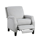 Push Back Reclining Chair Transitional Style Gray Chenille Upholstery 1pc Cushion Seat Modern Living B011P264613
