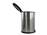 Kitchen Trash Can, 7.9 Gallon Plastic Step Garbage Bin with Lid, Silver 68012406